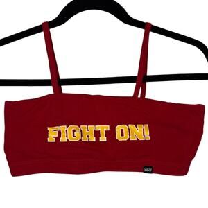 Hype Vice University of Southern California USC Fight On Red Bandeau Tank-Medium